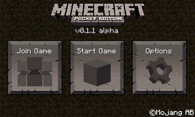 Minecraft Pocket Edition Title Screen